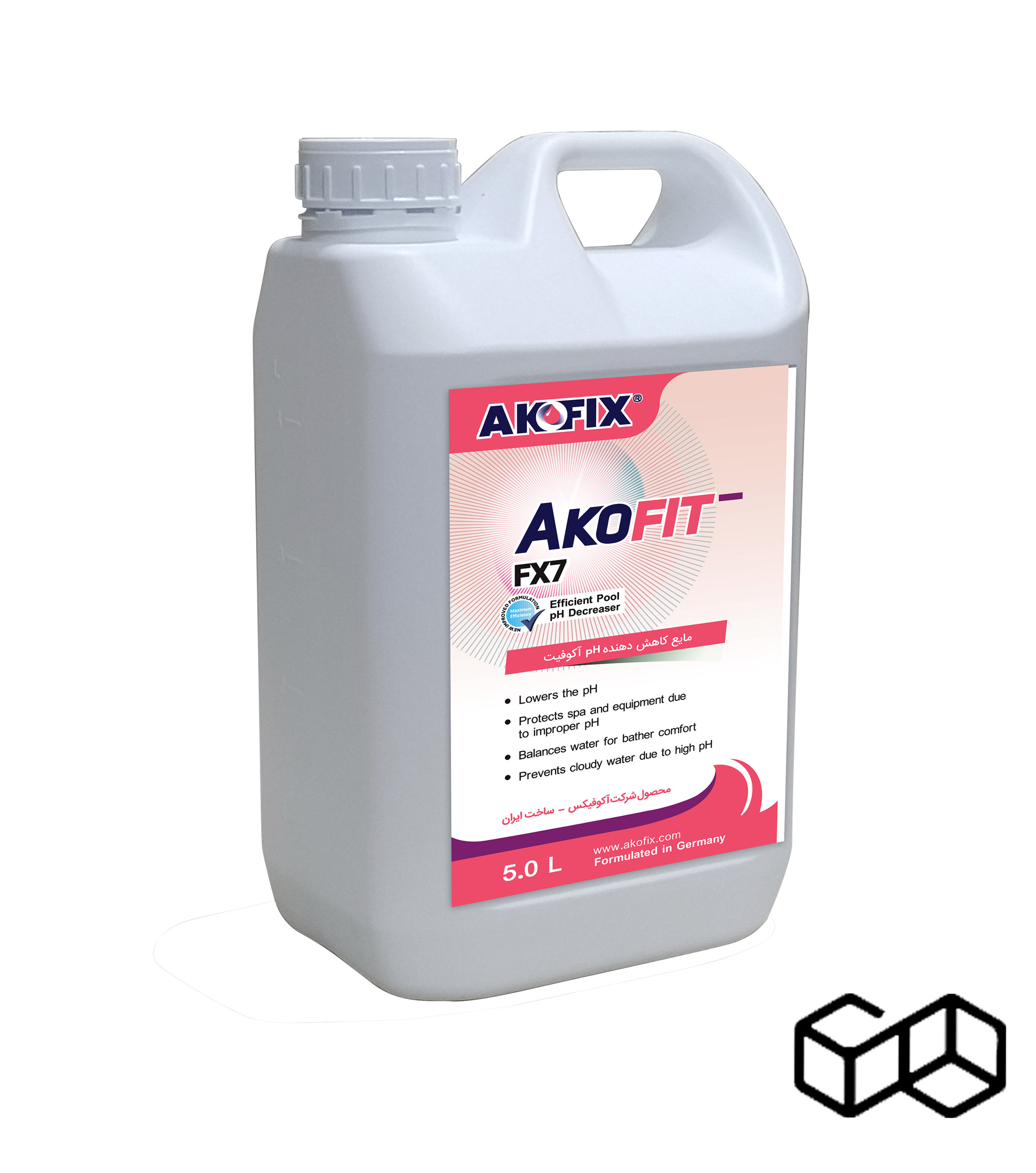 کاهش دهنده pH آب استخر آکوفیت منفی (-AKOFIT) 